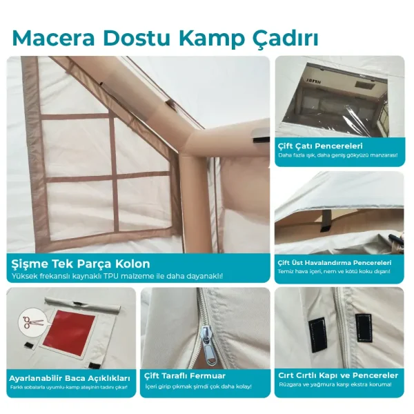 Habl Şişme Kamp Çadırı - 8 M2 - Görsel 5