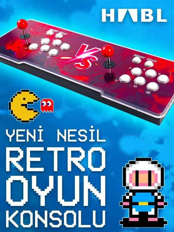 Habl 2025 Retro Arcade Oyun Konsolu - 50.500 Oyunlu Super Box - Görsel 3